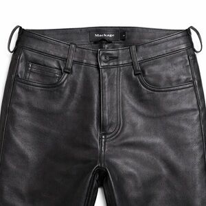 Mackage Black Leather Pants Size 2 | Genuine Leather | Slim Fit